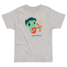 Sagittarius Toddler Jersey T-Shirt | Zodiac Archer Tee | Cute Astrology Shirt for Kids